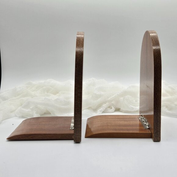 Pair of Vintage Sorrento Marquetry Folding Bookend with Hinges, Inlaid Wood - Picture 6 of 15